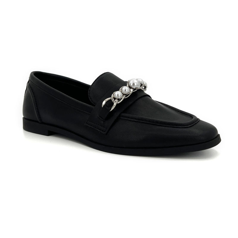 Loafers clásicos para mujeres con dedos redondos deslizante con tipo de cierre cómodo
