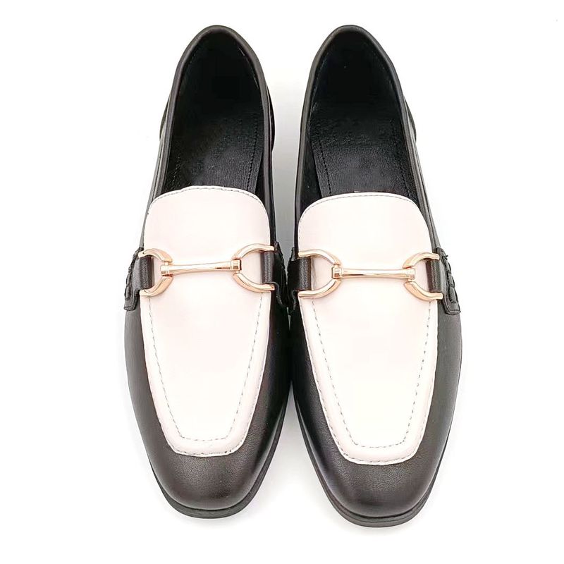 Mujeres zapatillas de lujo con suela exterior de goma Negro Blanco Color