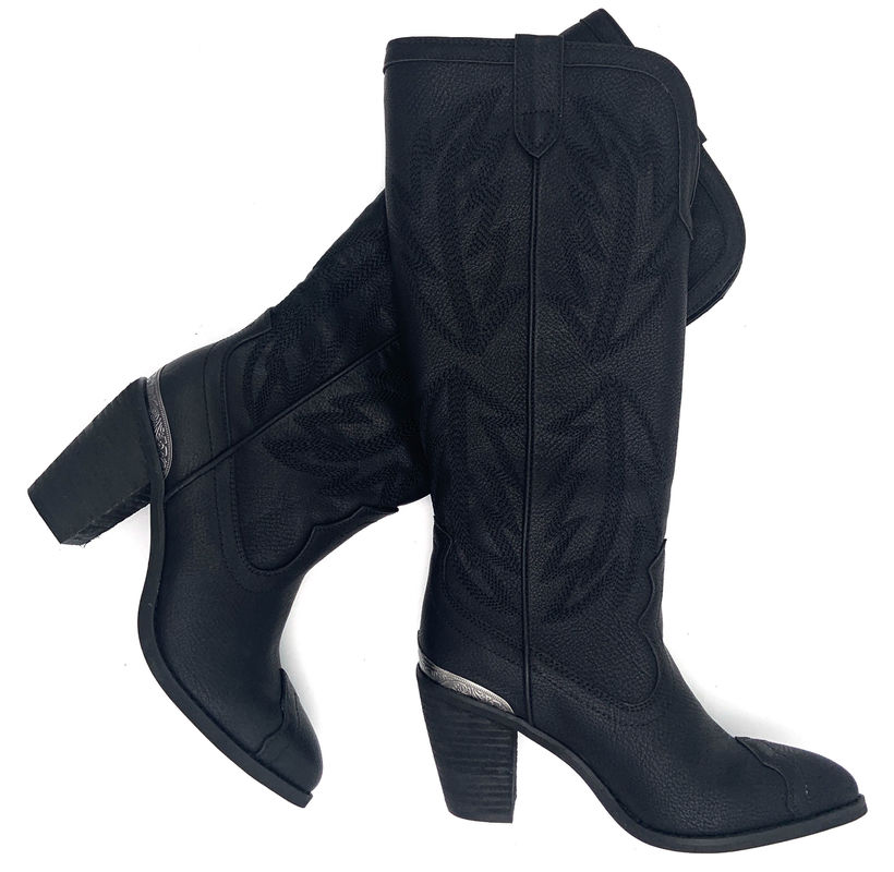 Botas de tacón alto, botas de invierno, botas de mujer con cierre.