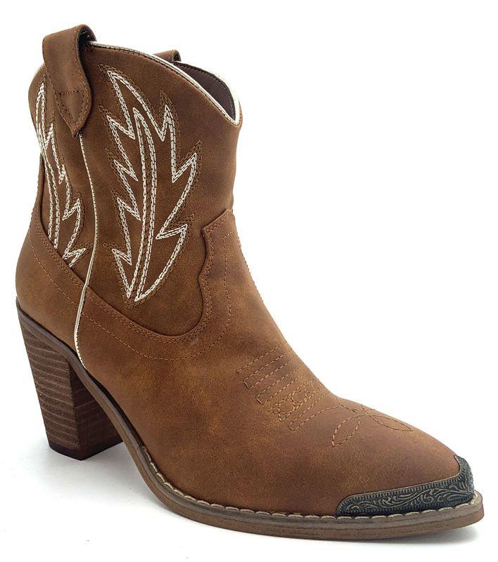 Botas para mujeres de altura media de la pantorrilla con talón alto y tipo de cierre