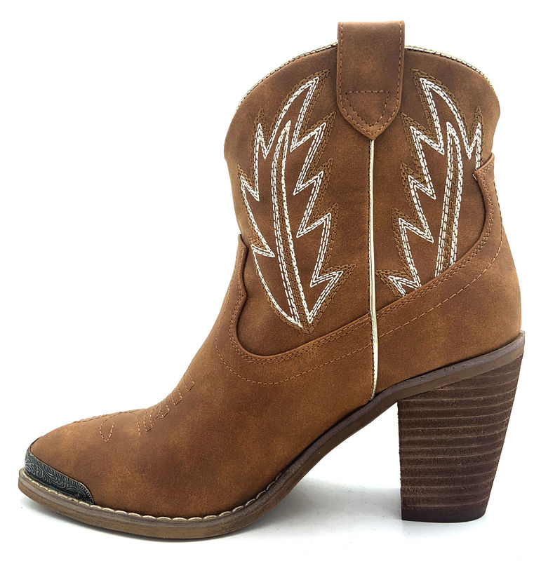 Botas para mujeres de altura media de la pantorrilla con talón alto y tipo de cierre