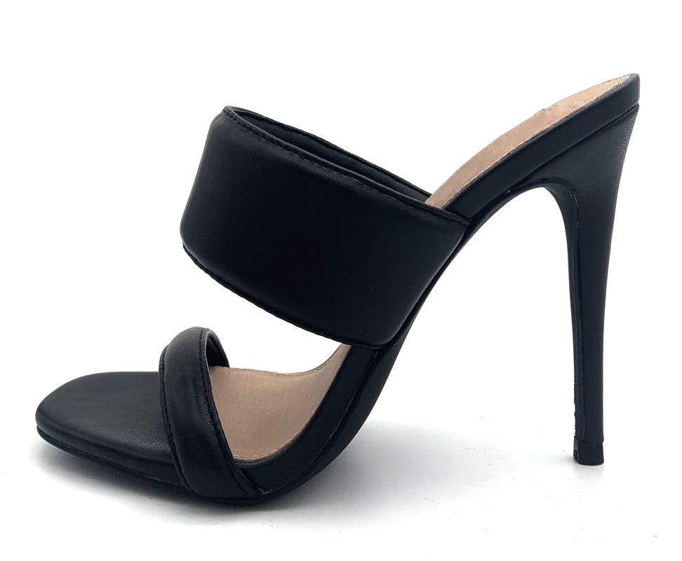Mujeres sin espalda Mules de tacones con tacones de bloque Tipo de tacones de tacones Stiletto