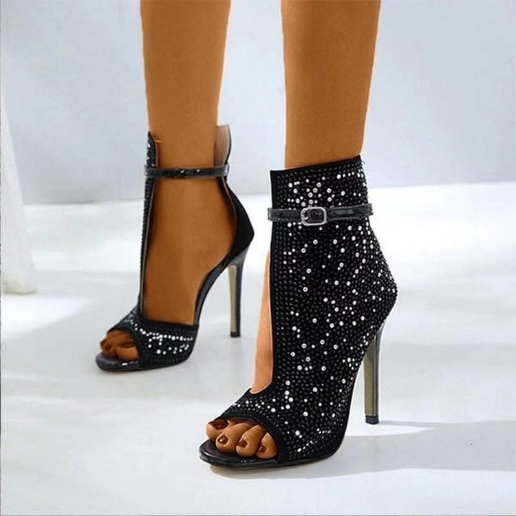Mujeres con estilo calzado de tacón con taco con color marrón blanco negro