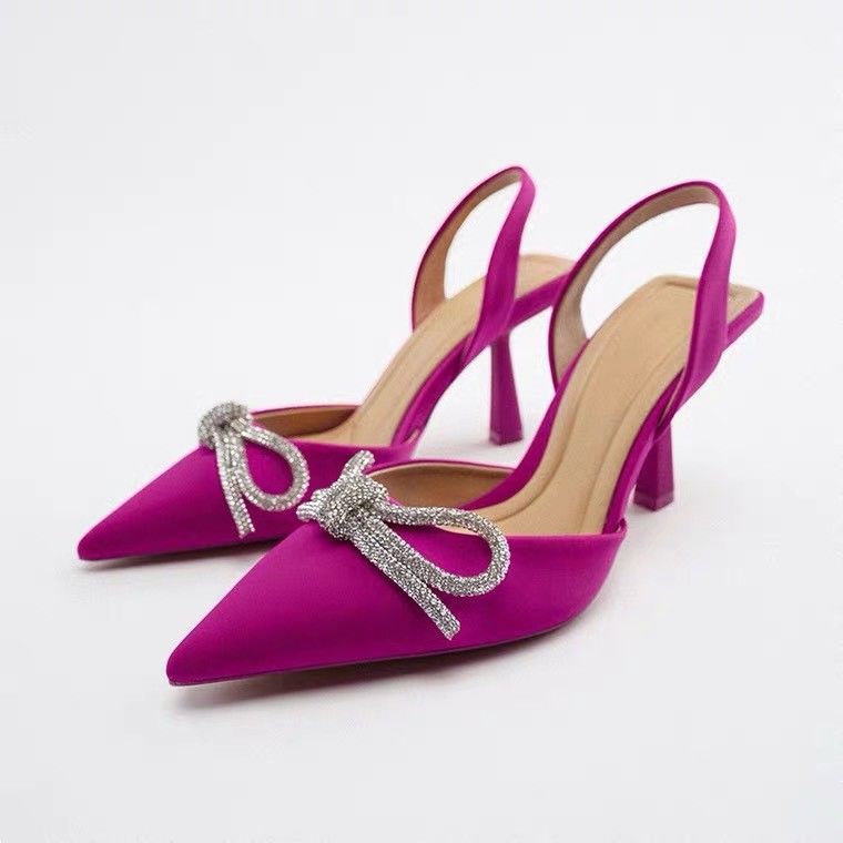 Sandalias de taco alto para mujer con color blanco rojo azul