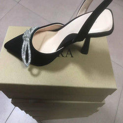 Sandalias de taco alto para mujer con color blanco rojo azul