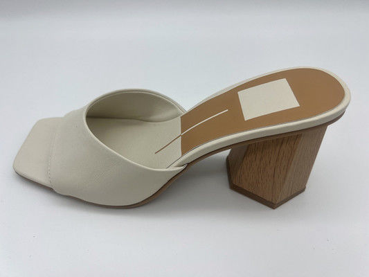 Tipo de bloque Mujeres Mules de tacones con dedos abiertos OEM ODM
