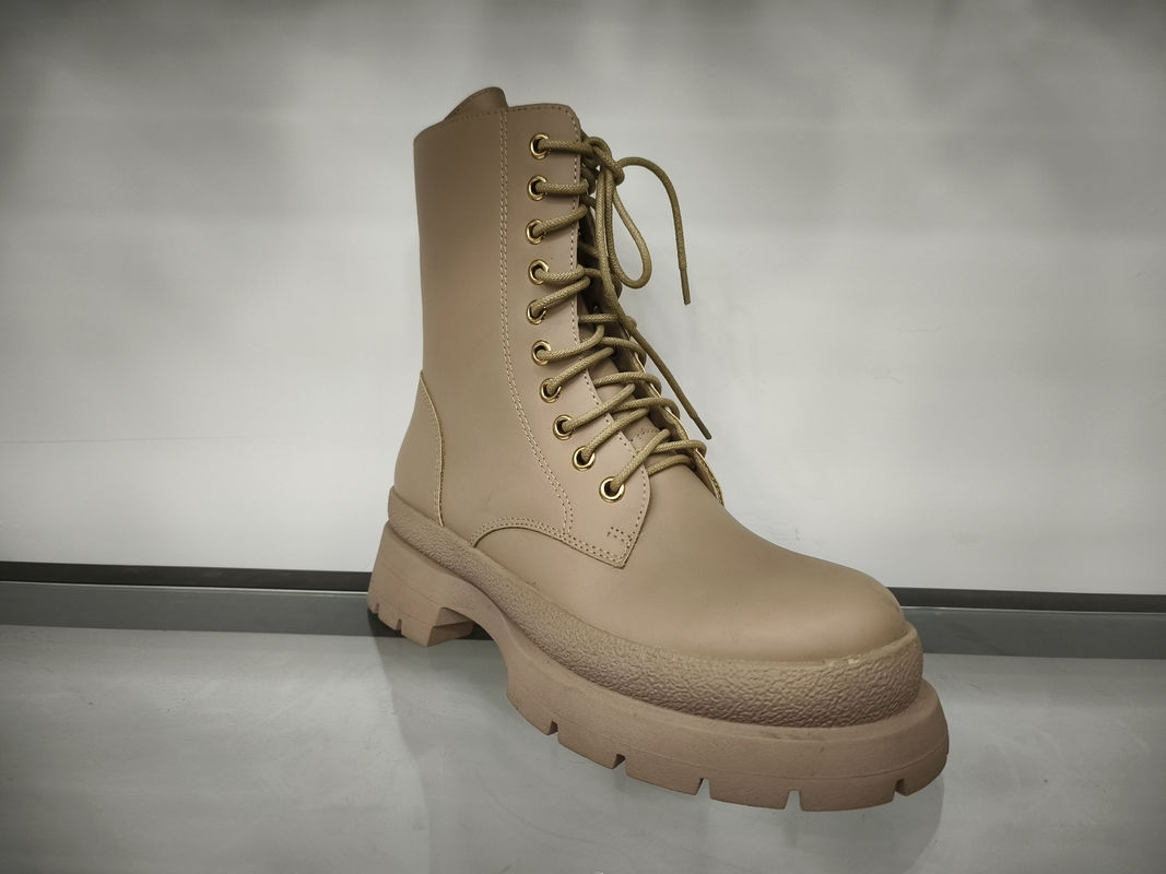 Botas sintéticas de taco alto con suela de goma para mujeres sofisticadas y con estilo