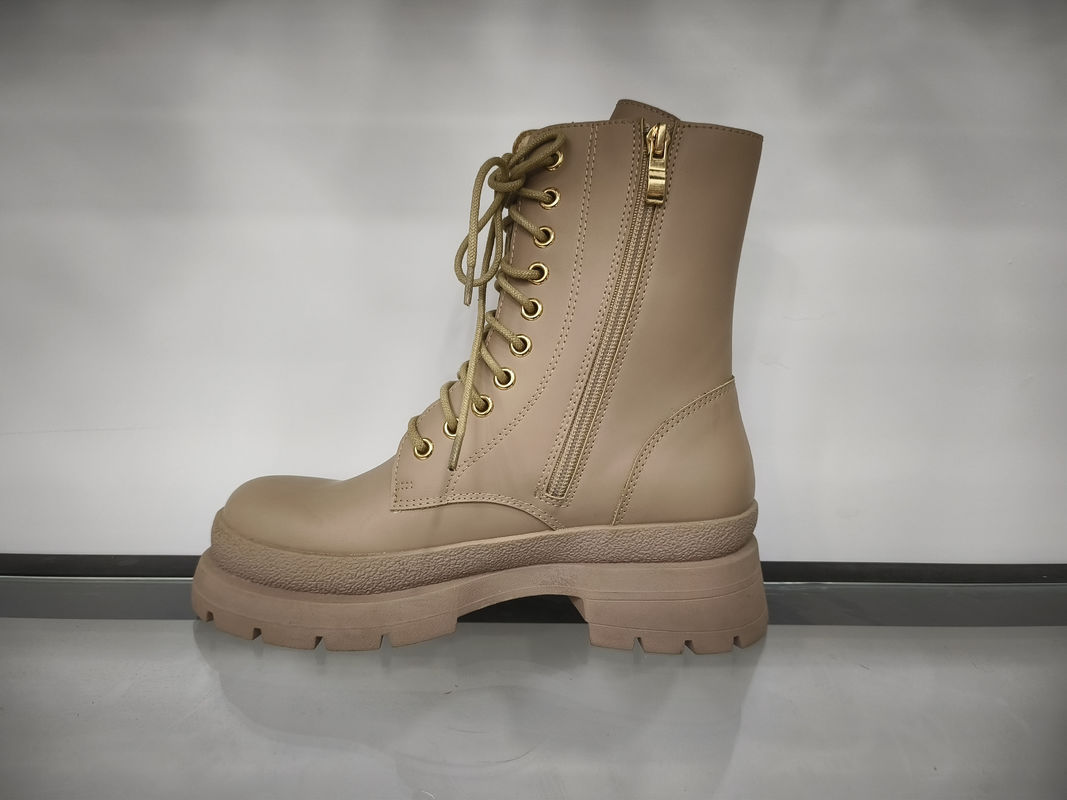 Botas sintéticas de taco alto con suela de goma para mujeres sofisticadas y con estilo